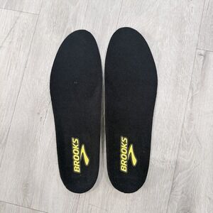 Brooks Size 10 Replacement Insoles Shoe Inserts Black Yellow Cushioned Foam Pair